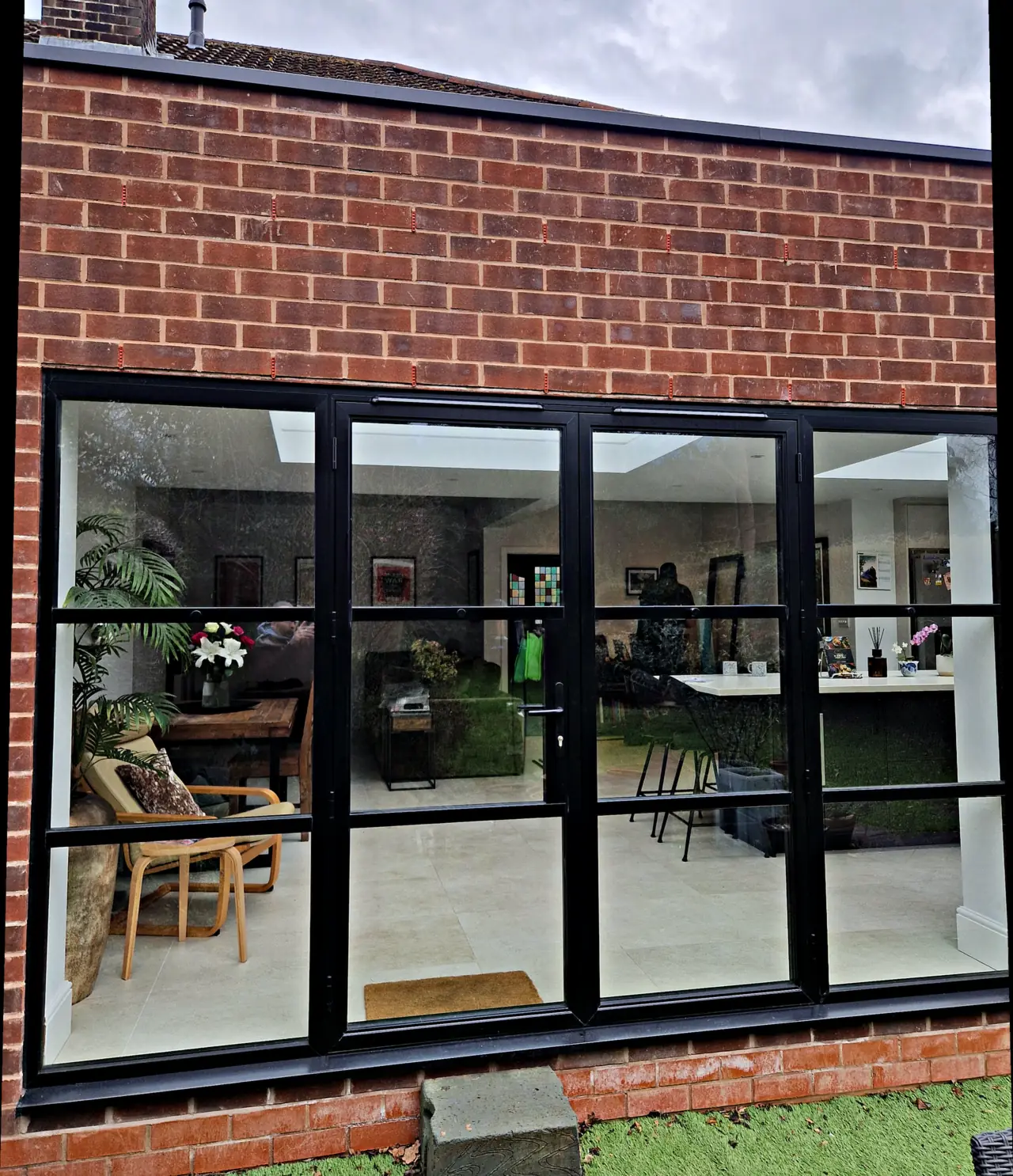 Aluminium heritage style doors with glazed panels